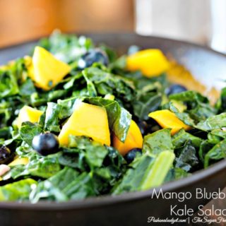 Mango Kale Salad with Honey Lemon Dressing