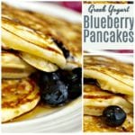 Greek Yogurt Blueberry Pancakes