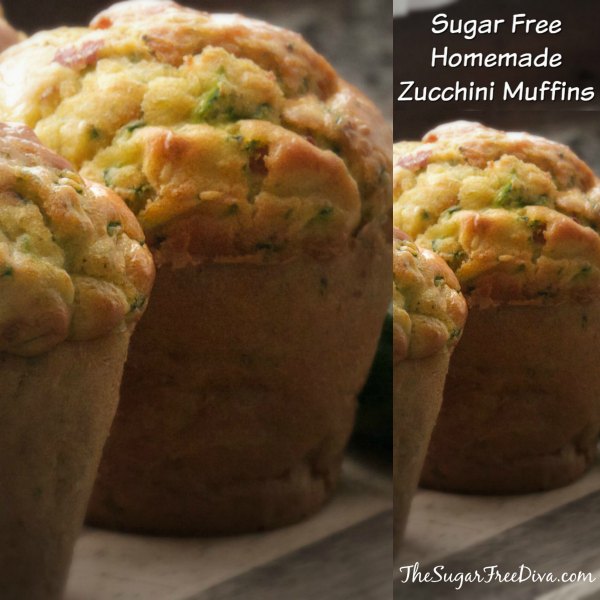 Sugar Free Homemade Zucchini Muffins