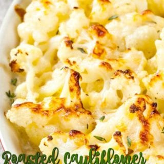 Roasted Cauliflower in Garlic Cheese Sauce