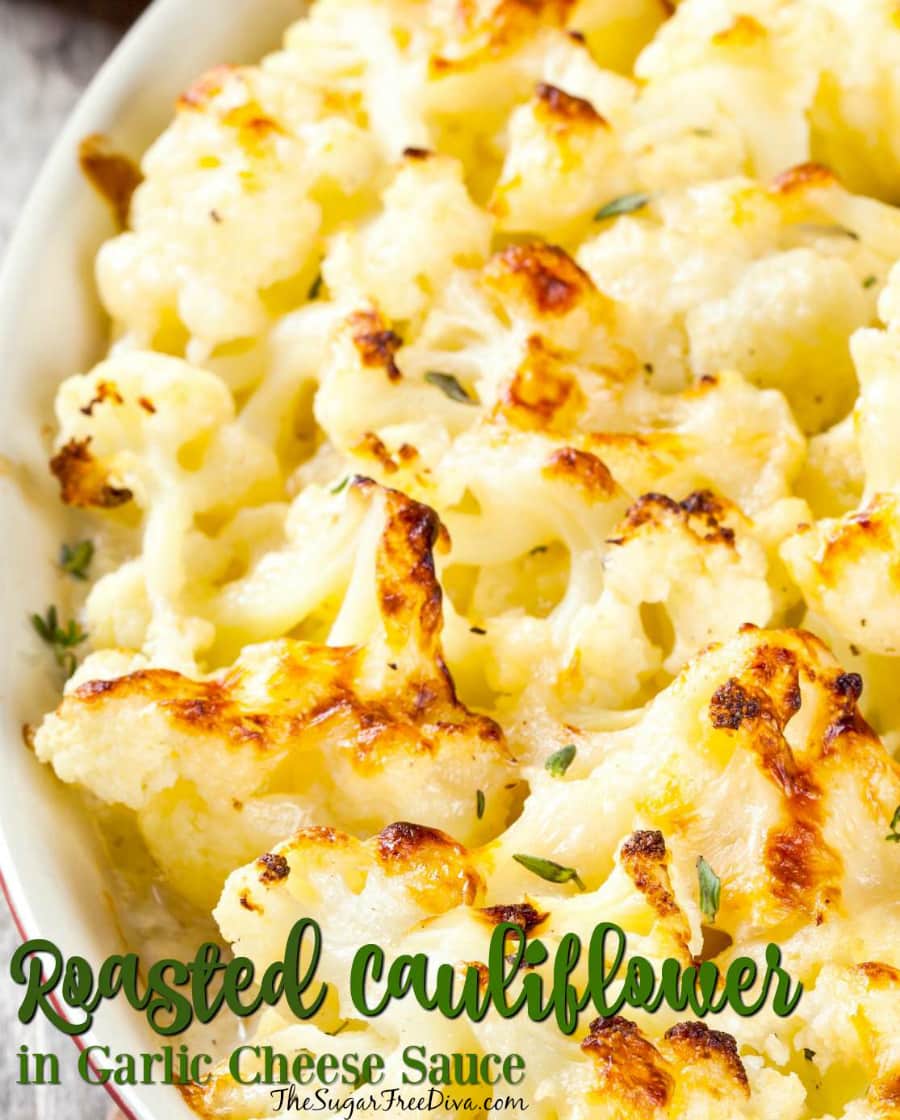 Roasted Cauliflower in Garlic Cheese Sauce Recipe