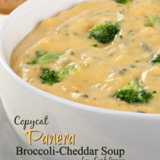 Copycat Panera Broccoli Cheddar Soup- Low Carb Recipe