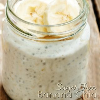 Sugar Free Overnight Banana Chia Oatmeal