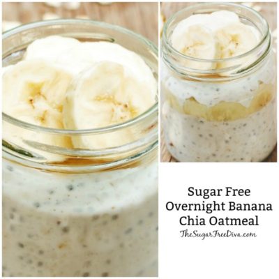 Sugar Free Overnight Banana Chia Oatmeal