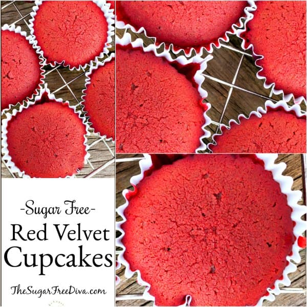 Sugar Free Red Velvet Cupcakes