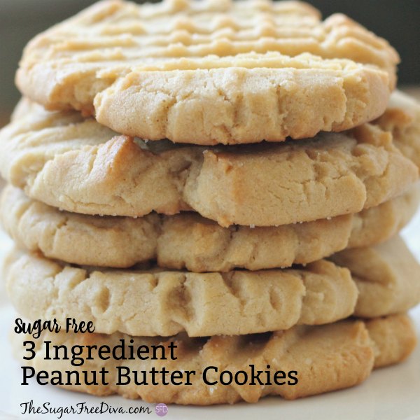 The Recipe For Easy 3 Ingredient Sugar Free Peanut Butter Cookies