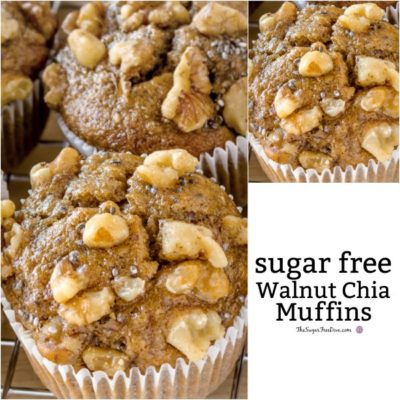 Sugar Free Walnut Chia Muffins