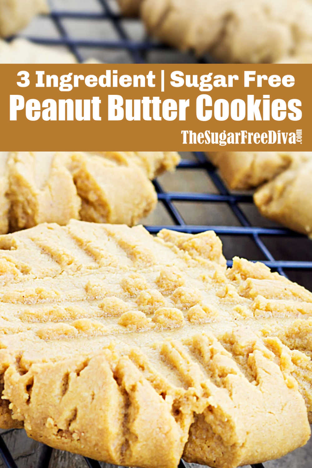 The Recipe For Easy 3 Ingredient Sugar Free Peanut Butter Cookies