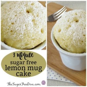3 minute lemon mug cake