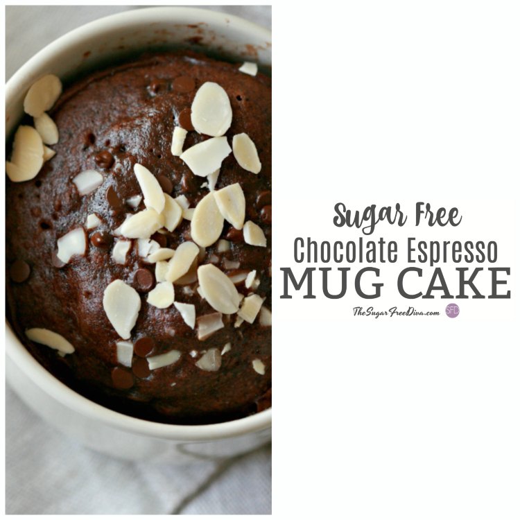 The recipe for how to make a Sugar Free Chocolate Espresso Mug Cake
