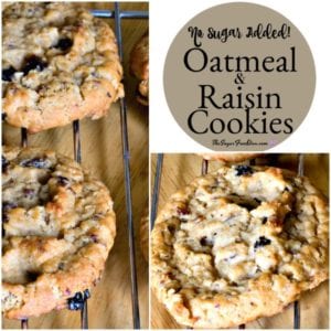 No sugar added oatmeal and raisin cookies