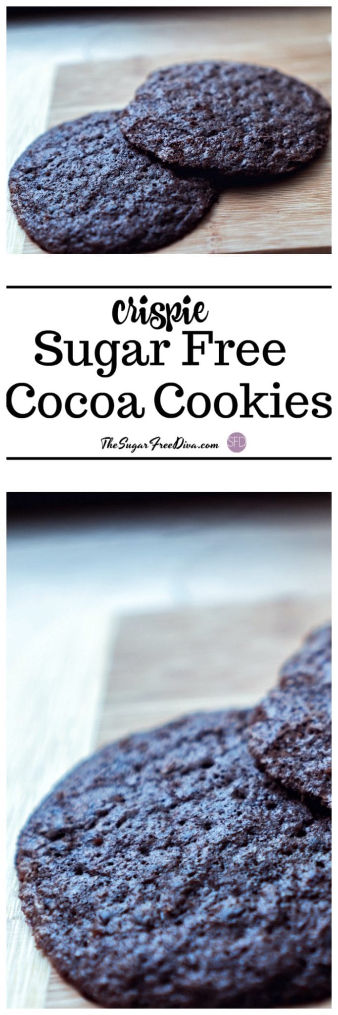 Sugar Free Crispie Cocoa Cookies
