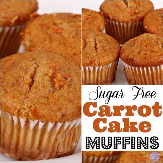 The recipe for delicious Sugar Free Carrot Cake Muffins