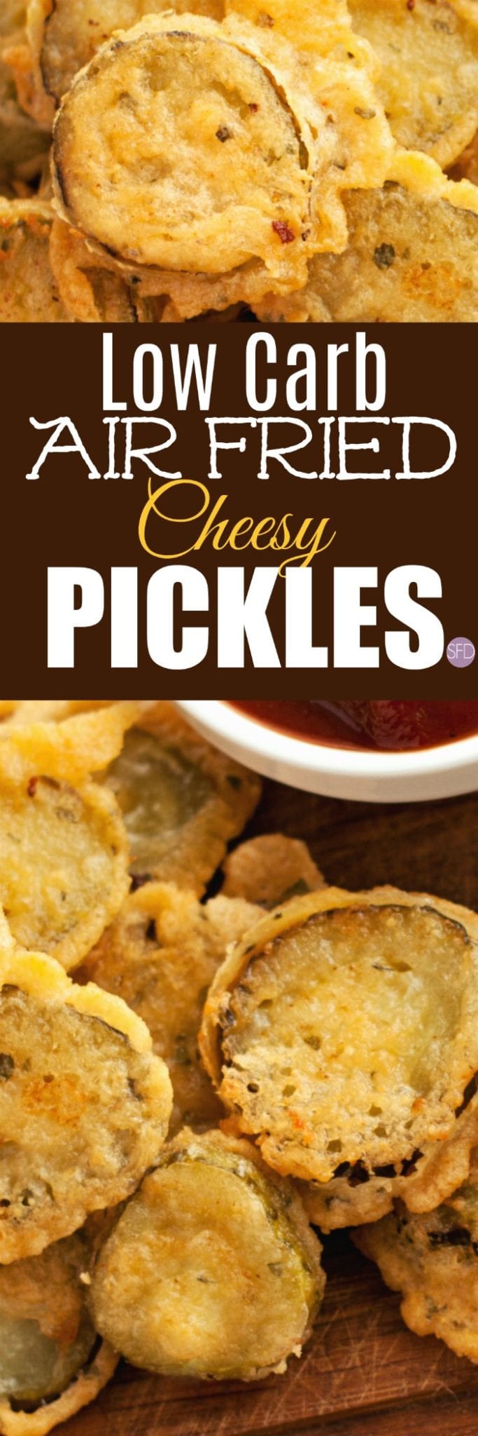 This is how to make Low Carb Air Fried Cheesy Pickles