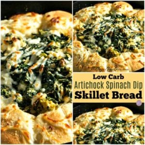 Low Carb Artichoke Dip Skillet Bread