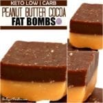 KETO LOW CARB Peanut Butter Cocoa FAT BOMBS