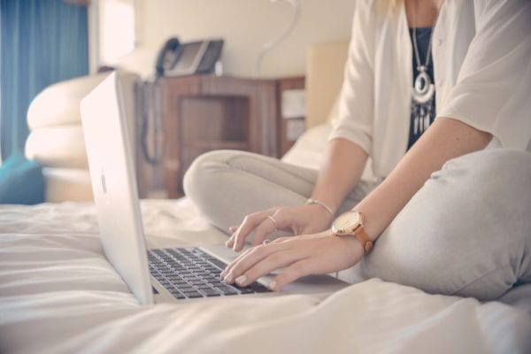 Girl on computer