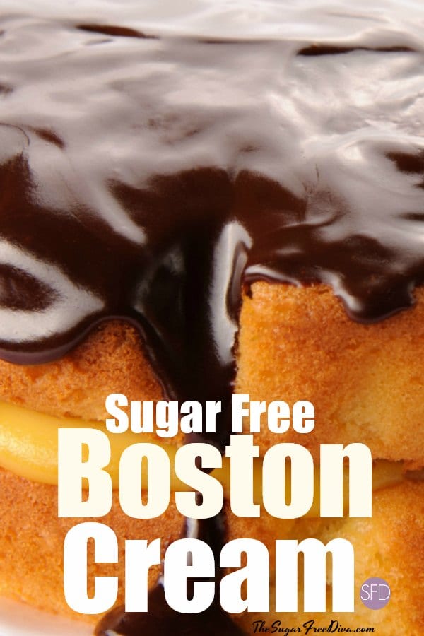 Sugar Free Boston Cream Pie Cake