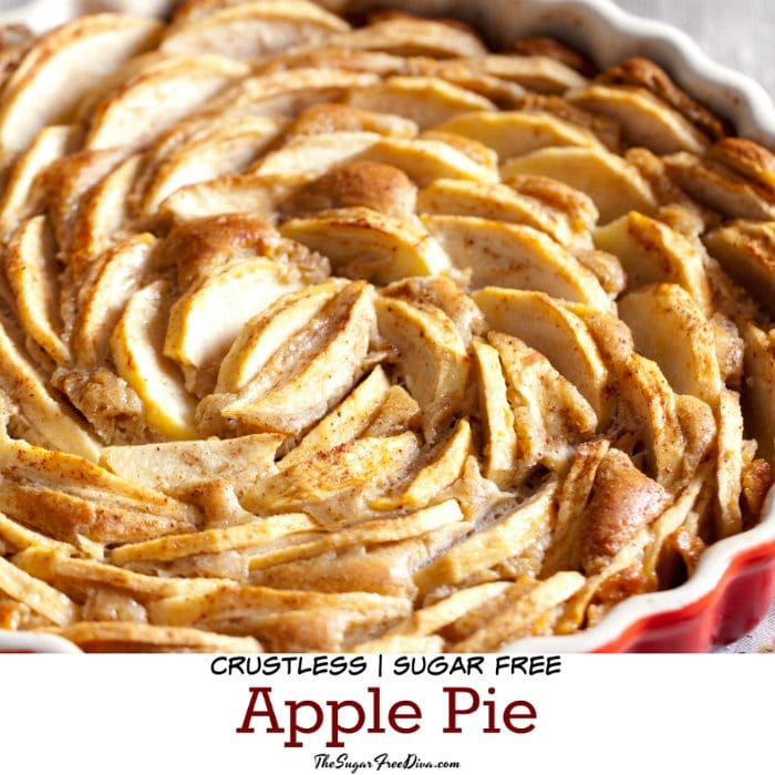 sugar free crustless apple pie