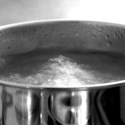 boiling water