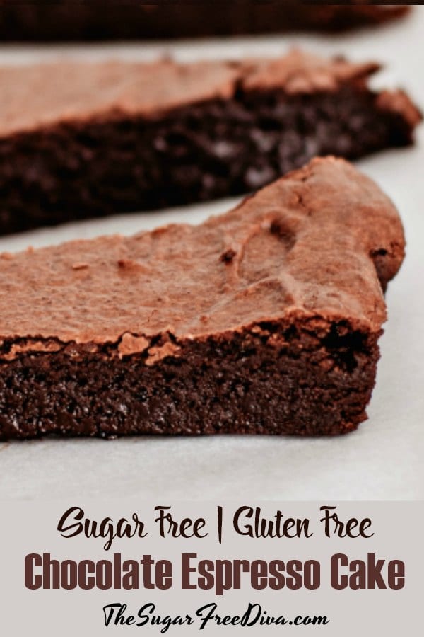 Sugar Free Gluten Free Chocolate Espresso Cake