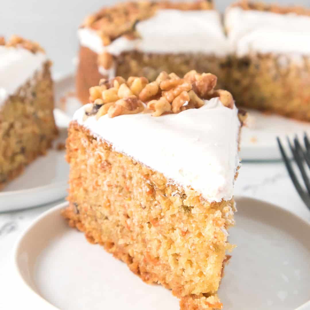 Sugar Free Carrot Cake, This is the best ever Sugar Free Carrot Cake that you may ever taste.  A delicious dessert made with no added sugar.