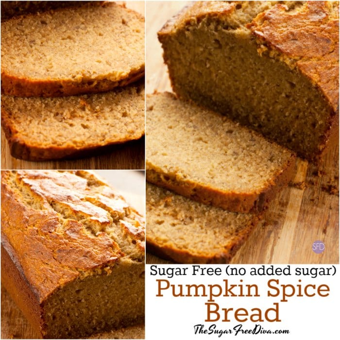 Sugar Free Pumpkin Spice Bread
