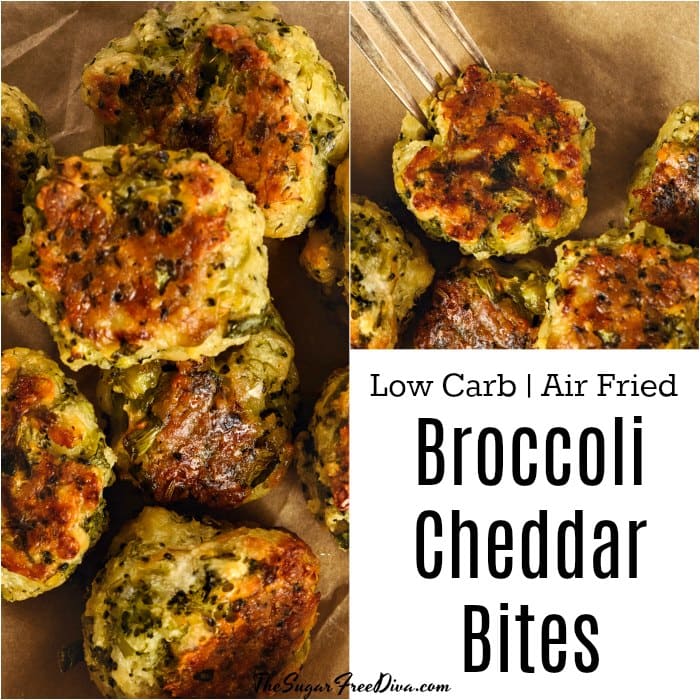 Low Carb Air Fried Broccoli Cheddar Bites