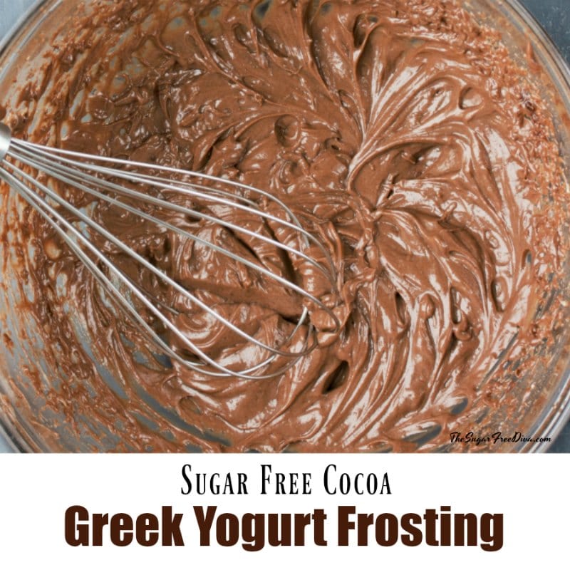 Sugar Free Cocoa Greek Yogurt Frosting