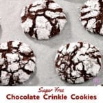 Sugar Free Chocolate Crinkle Cookies