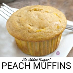 No Added Sugar Peach Muffins