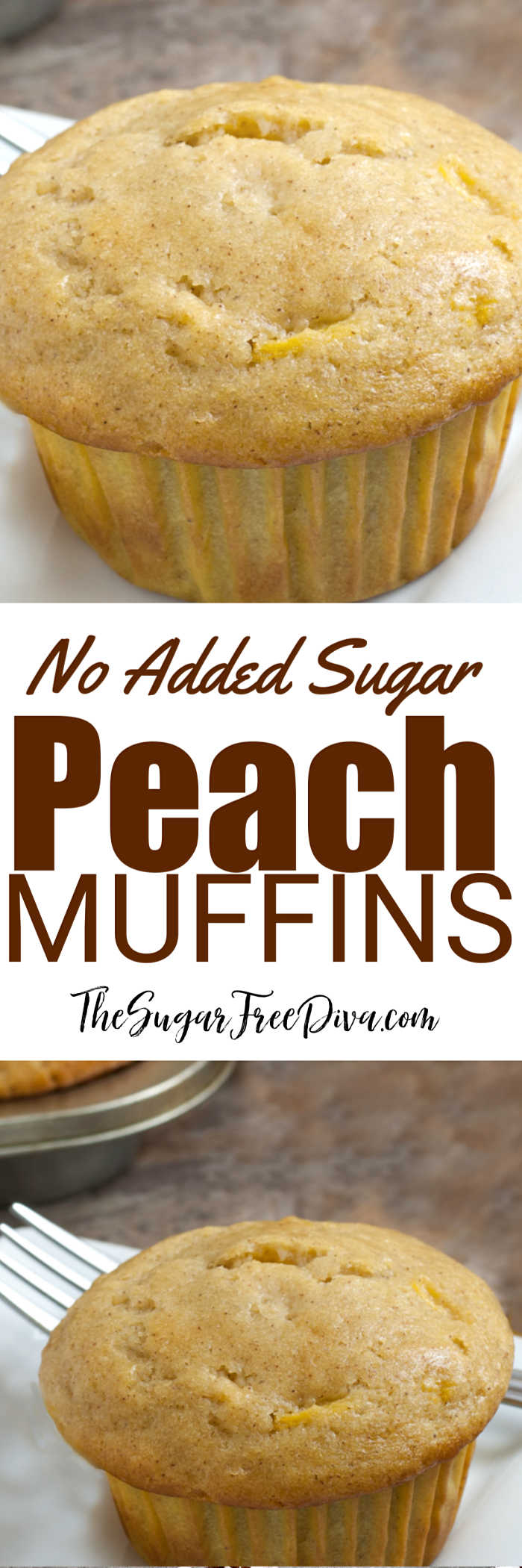 No Added Sugar Peach Muffins