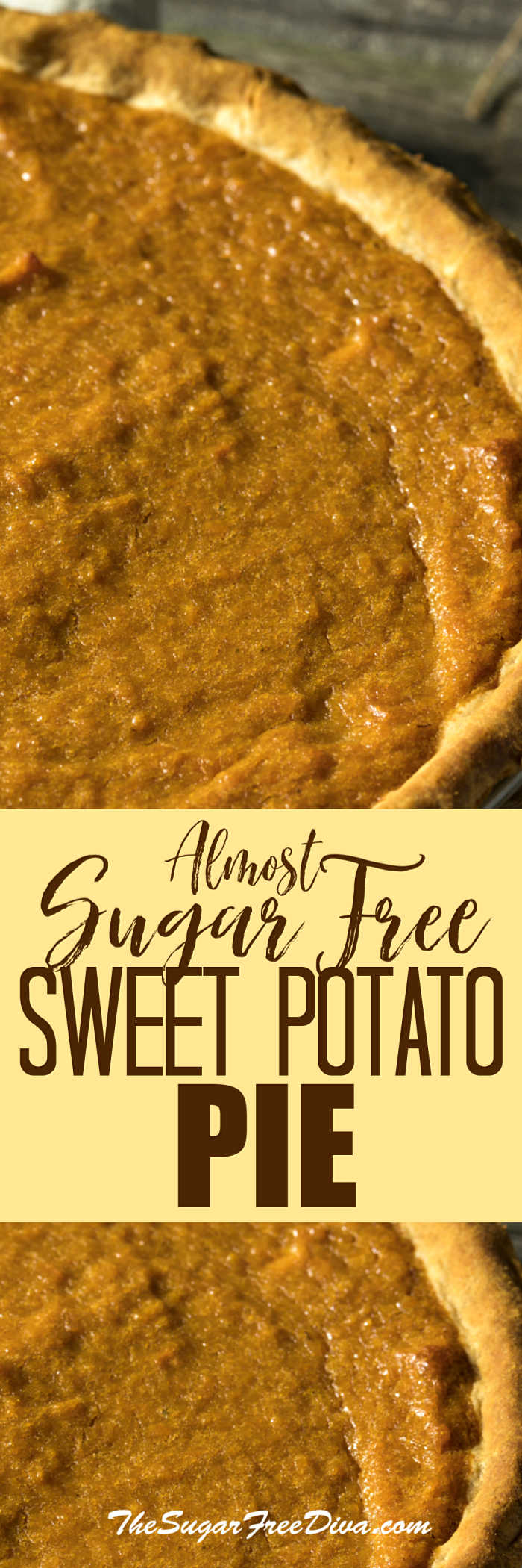 Almost Sugar Free Sweet Potato Pie