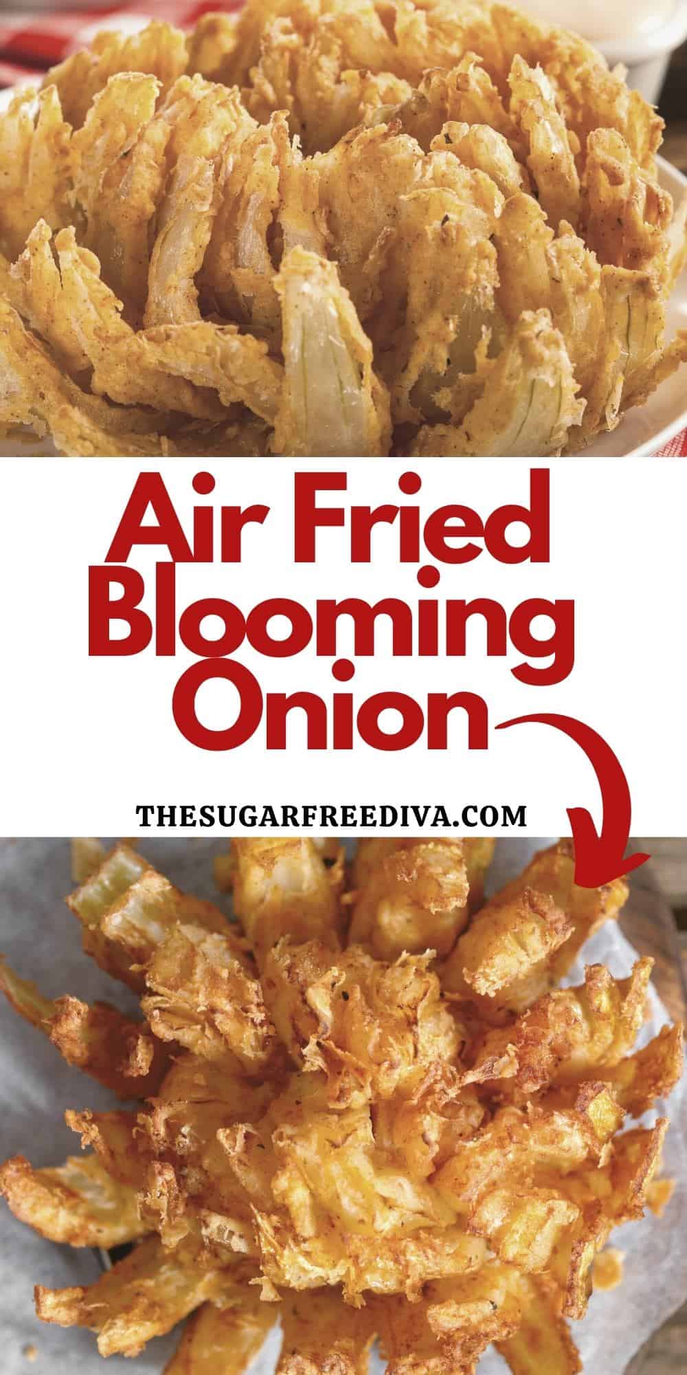 This is how to make an Air Fried Blooming Onion that tastes and looks just like the blooming onion that is fried and full of calories.