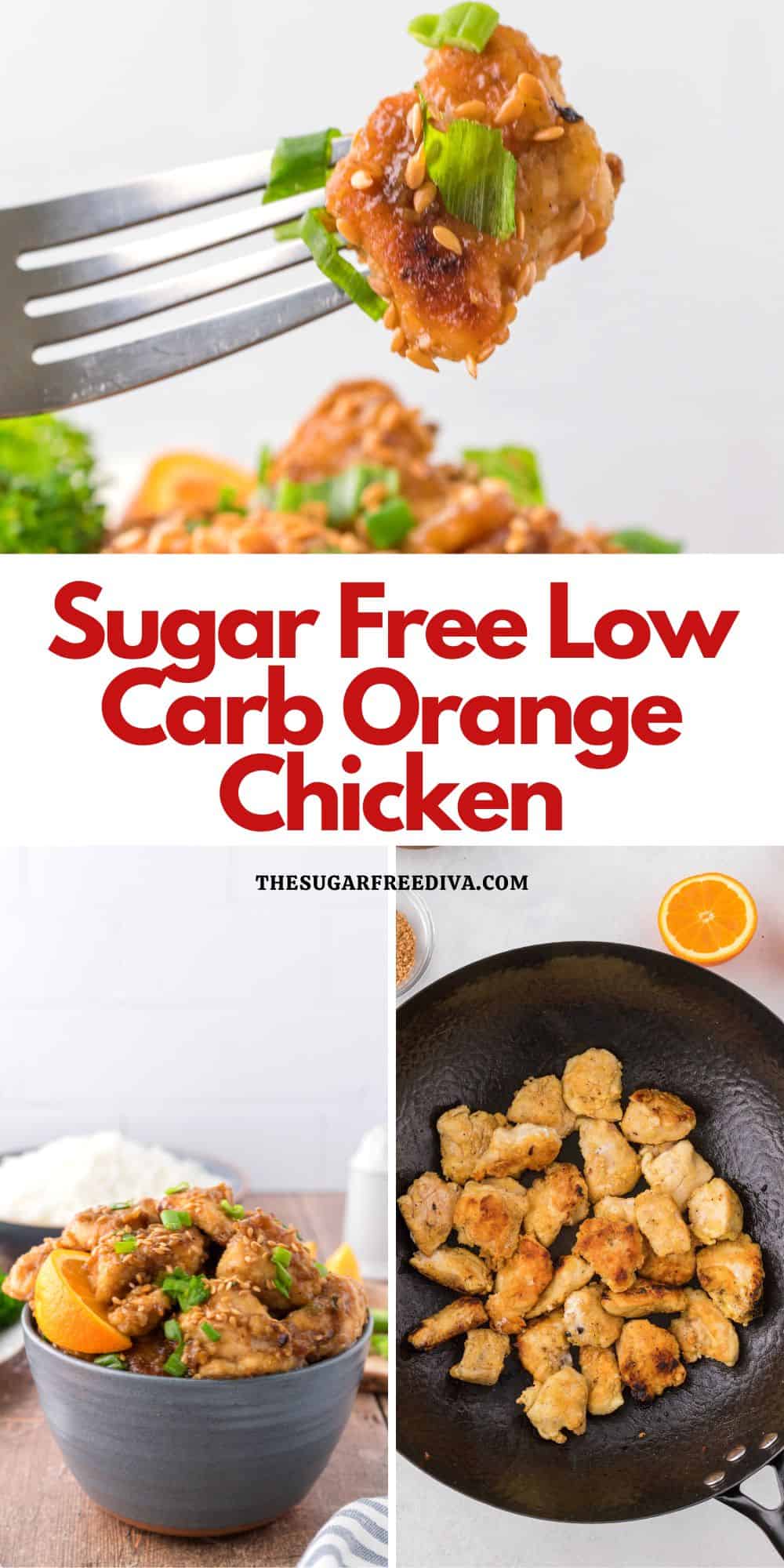 Sugar Free Low Carb Orange Chicken , This delicious recipe for Sugar Free Low Carb Orange Chicken is so good that it tastes just like the real restaurant version. No added sugar, gluten free, low carb.