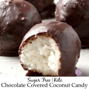 Sugar Free Keto Chocolate Covered Coconut Candy