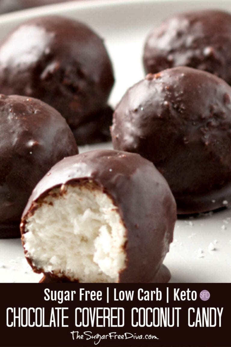 Sugar Free Keto Chocolate Covered Coconut Candy THE SUGAR FREE DIVA