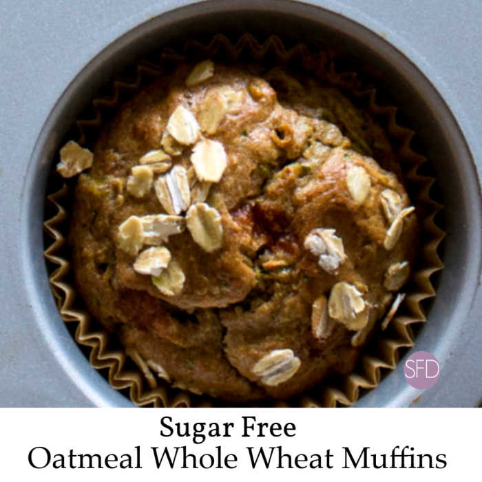 Whole Wheat Sugar Free Oatmeal Muffins