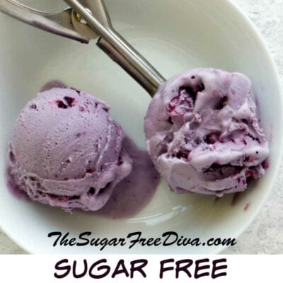 Sugar Free Blueberry Ice Cream