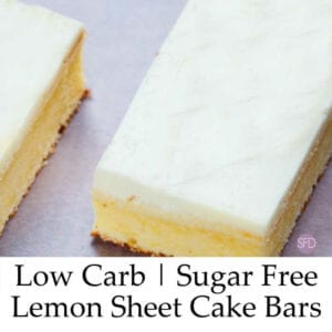 Sugar Free Lemon Sheet Cake Bars