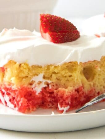 Sugar Free Strawberry Poke Cake