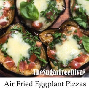 Air Fried Low Carb Eggplant Pizza