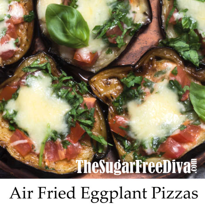 Air Fried Low Carb Eggplant Pizza
