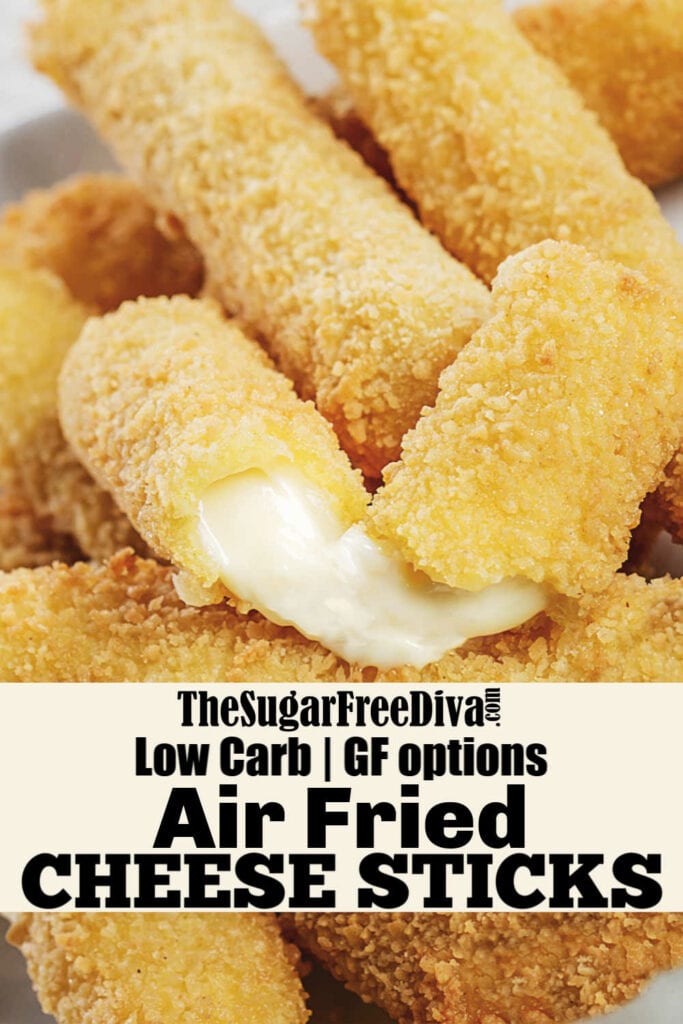 Low Carb Air Fried Cheese Sticks THE SUGAR FREE DIVA
