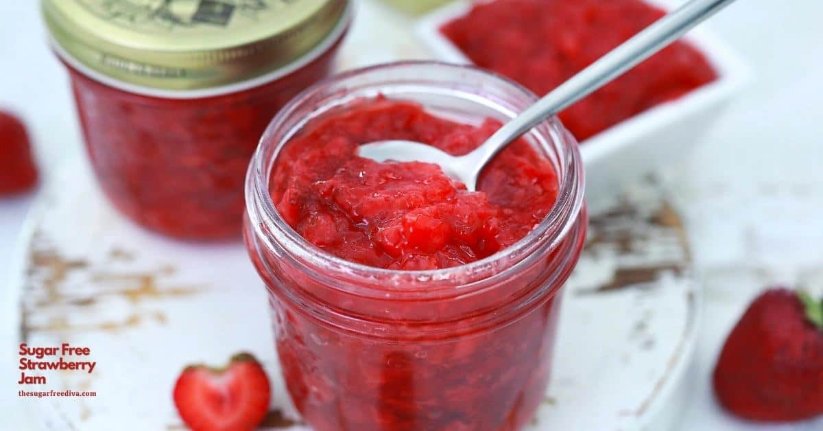 How to Make Sugar Free Strawberry Jam, two simple recipe for making jam using fresh fruit. Low carbohydrate, keto and gluten free.