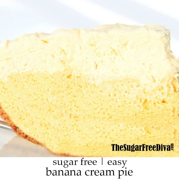 Easy Sugar Free Banana Cream Pie