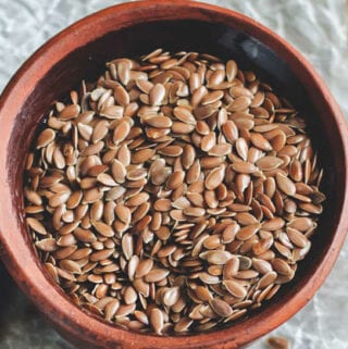 Flax seeds in a bowl
