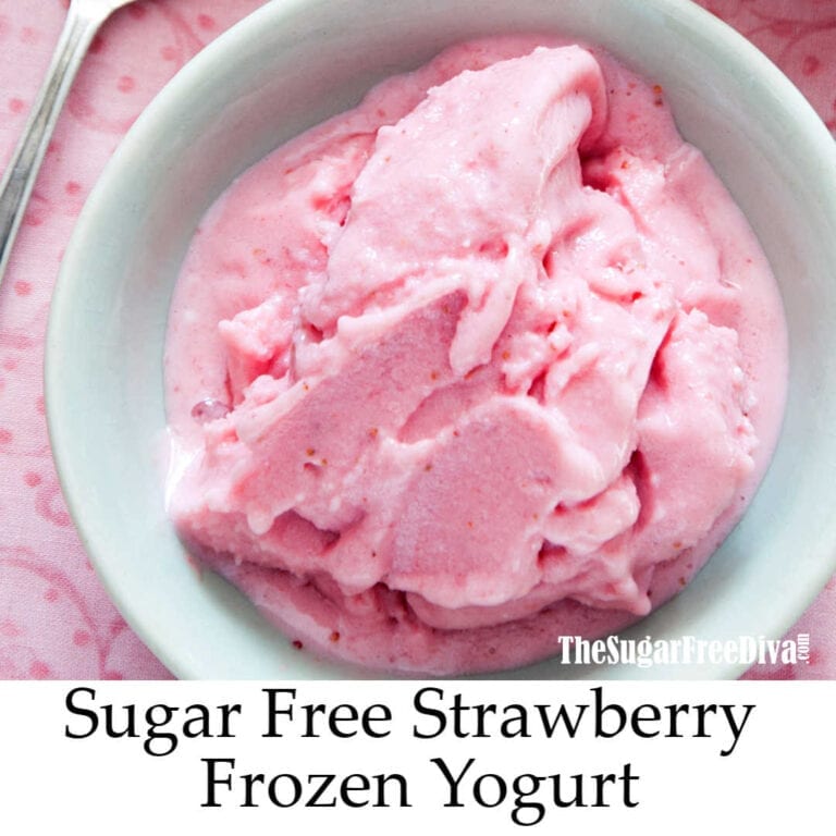Sugar Free Strawberry Frozen Yogurt THE SUGAR FREE DIVA