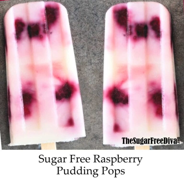 Sugar Free Raspberry Pudding Pops THE SUGAR FREE DIVA