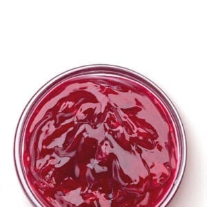 bowl or red jelly jam or jello
